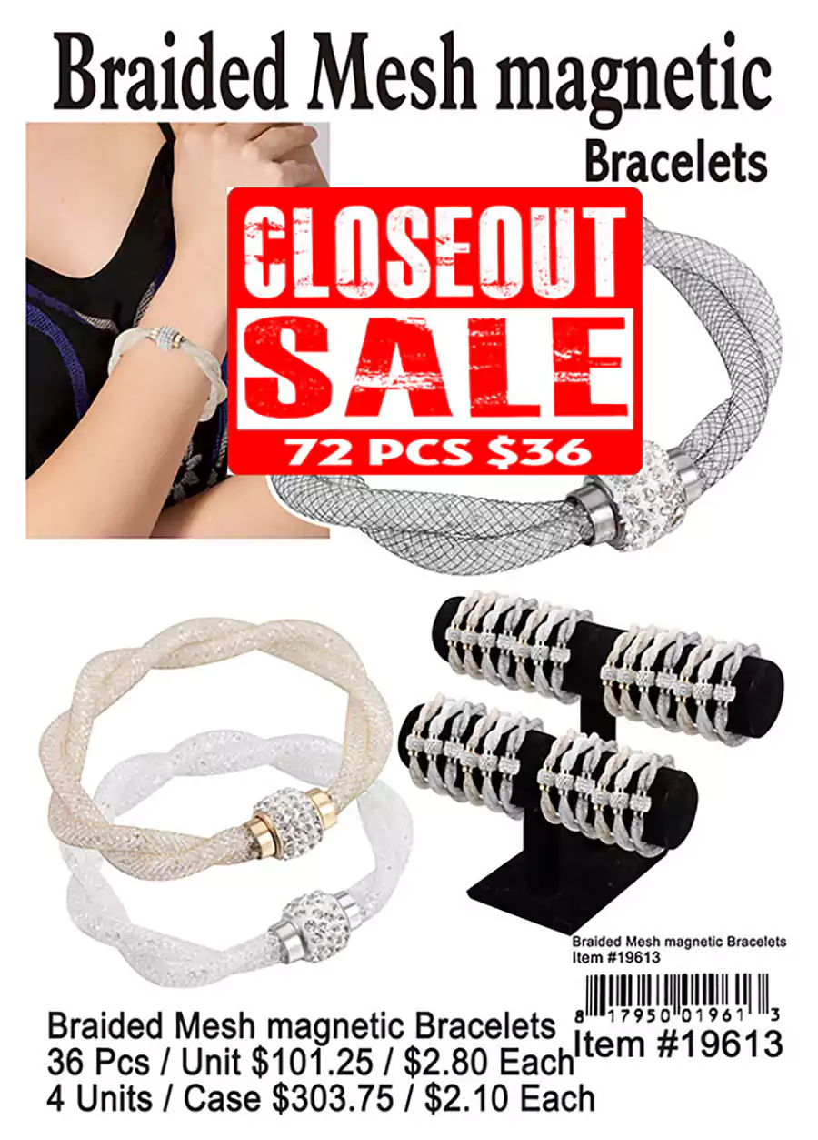 Braided Mesh Magnetic Bracelets (CL)